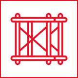 The logo of Kaspersky, a cybersecurity company, on a red background.